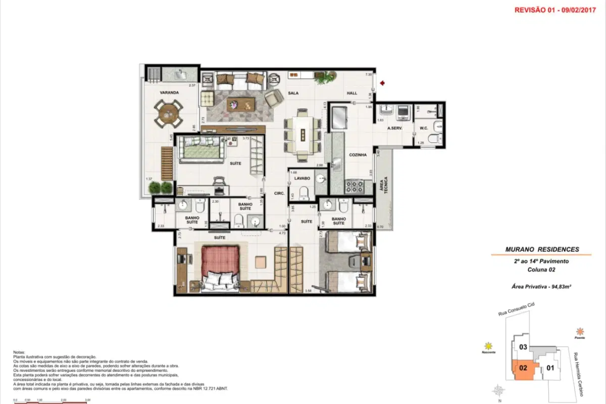 Apartamento à venda no Centro com 2 quartos